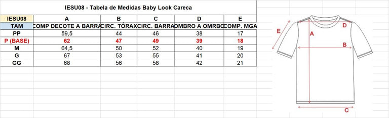 Camiseta Baby Look Feminino Manga Curta - Bordado IESU - iesustore