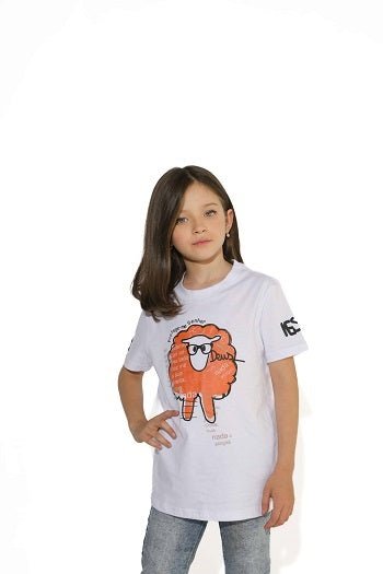 Camiseta Básica Infantil Manga Curta - Protege-me Senhor - Branca - iesustore