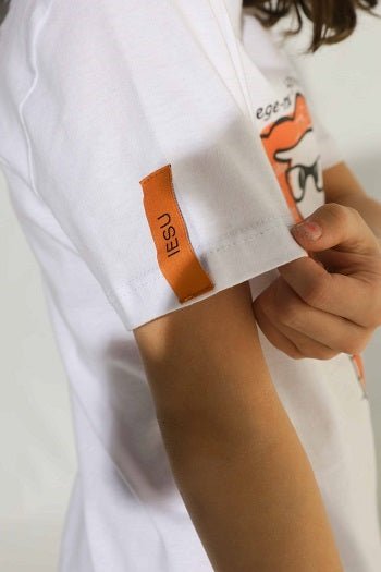 Camiseta Básica Infantil Manga Curta - Protege-me Senhor - Branca - iesustore