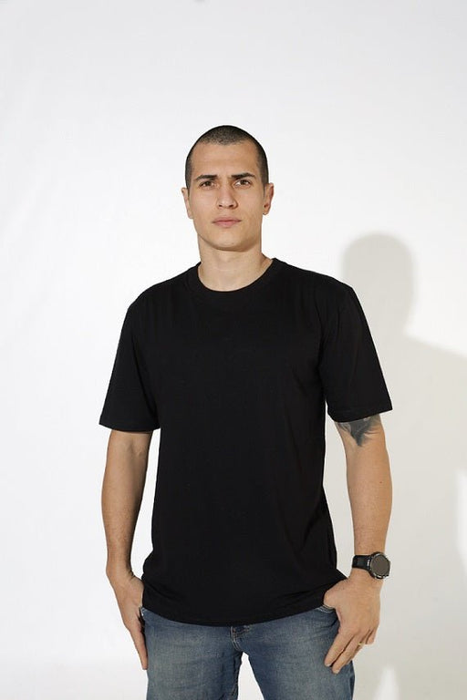 Camiseta Básica Unissex Manga Curta - Nenhum Mal o Atingirá - Preto - iesustore