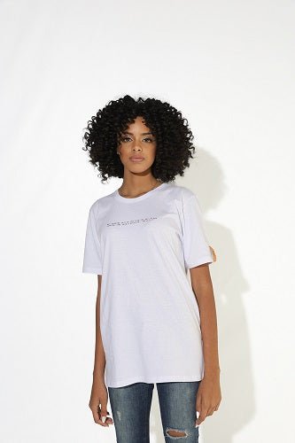 Camiseta Básica Unissex Manga Curta - Salmo 91:7 - Branca - iesustore