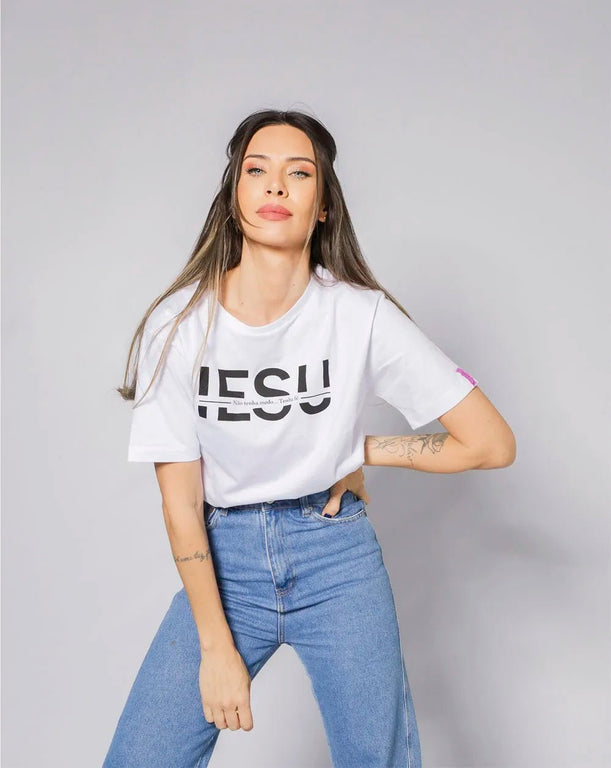 Camiseta Básica Unissex Manga Curta - Tenha Fé - iesustore