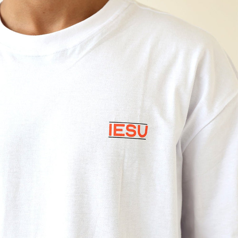Camiseta Oversized Unissex Manga Curta - O Senhor é Seu Protetor - Branca - iesustore