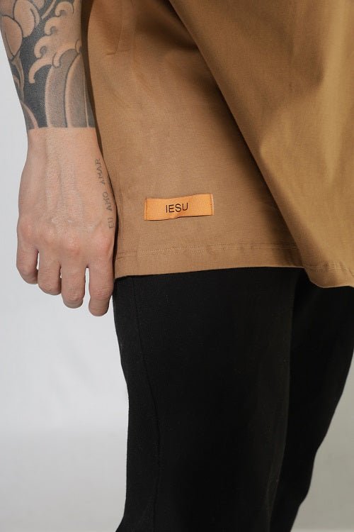 Camiseta Oversized Unissex Manga Curta - Proteja-me Senhor - Caramelo - iesustore