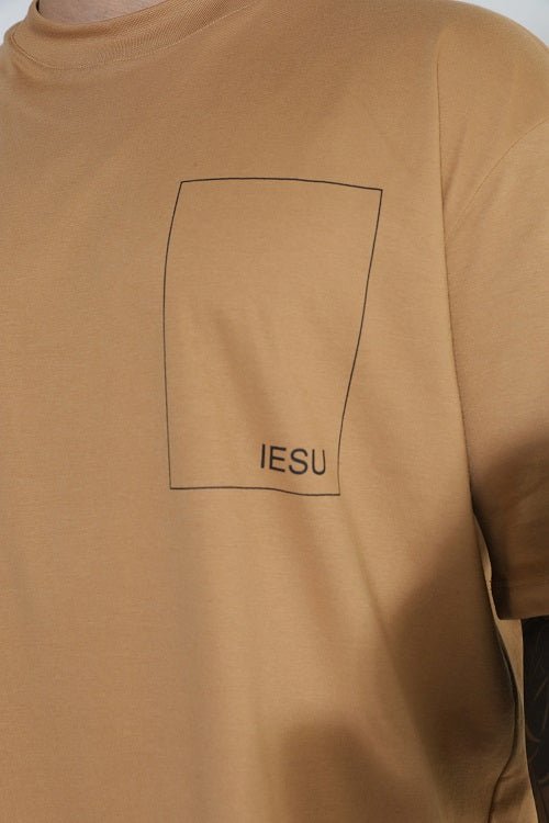 Camiseta Oversized Unissex Manga Curta - Proteja-me Senhor - Caramelo - iesustore